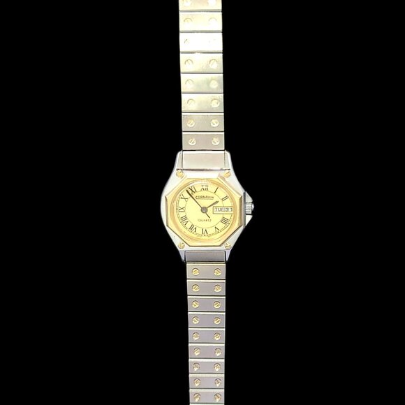 Cornavin Swiss Quartz Date/Day Display Ladies Vintage Roman Numeral Watch - Picture 1 of 5